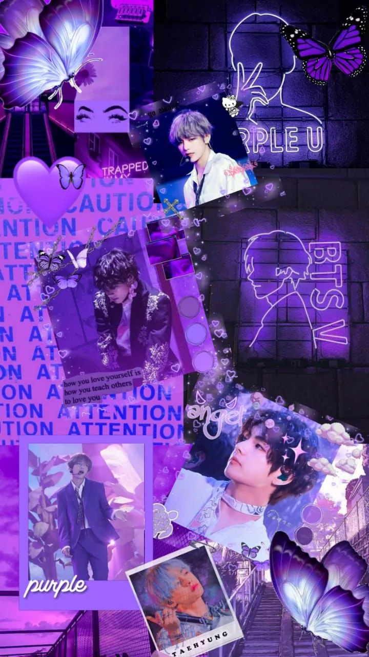 720x1280 BTS V Collage Wallpaper