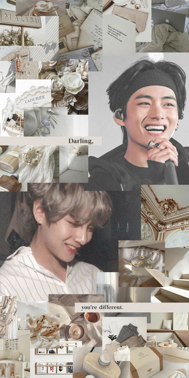 736x1472 Taehyung collage wallpaper