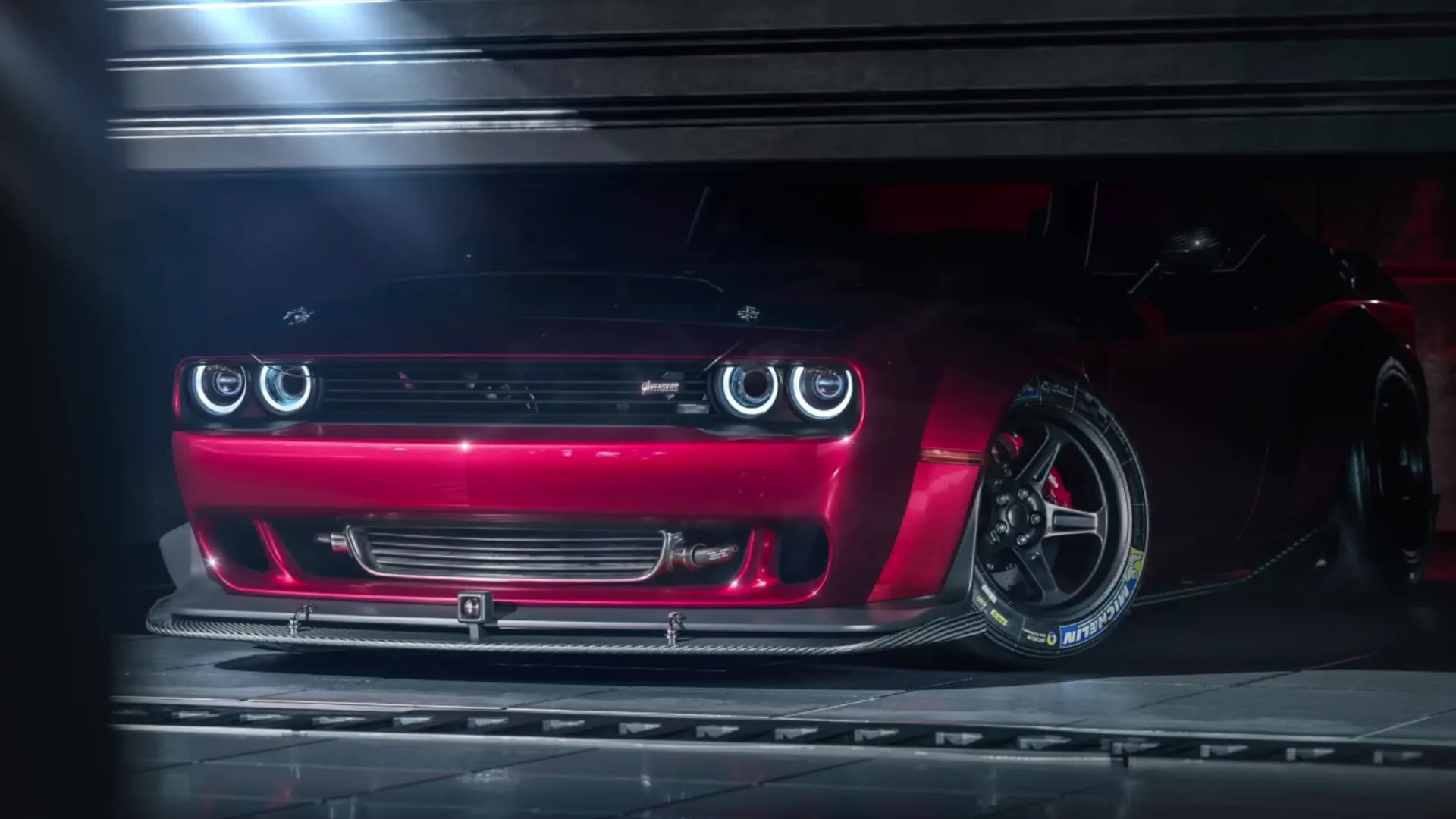 1920x1080 Dodge Challenger Hellcat Live Wallpaper 4K Neon Garage Desktop