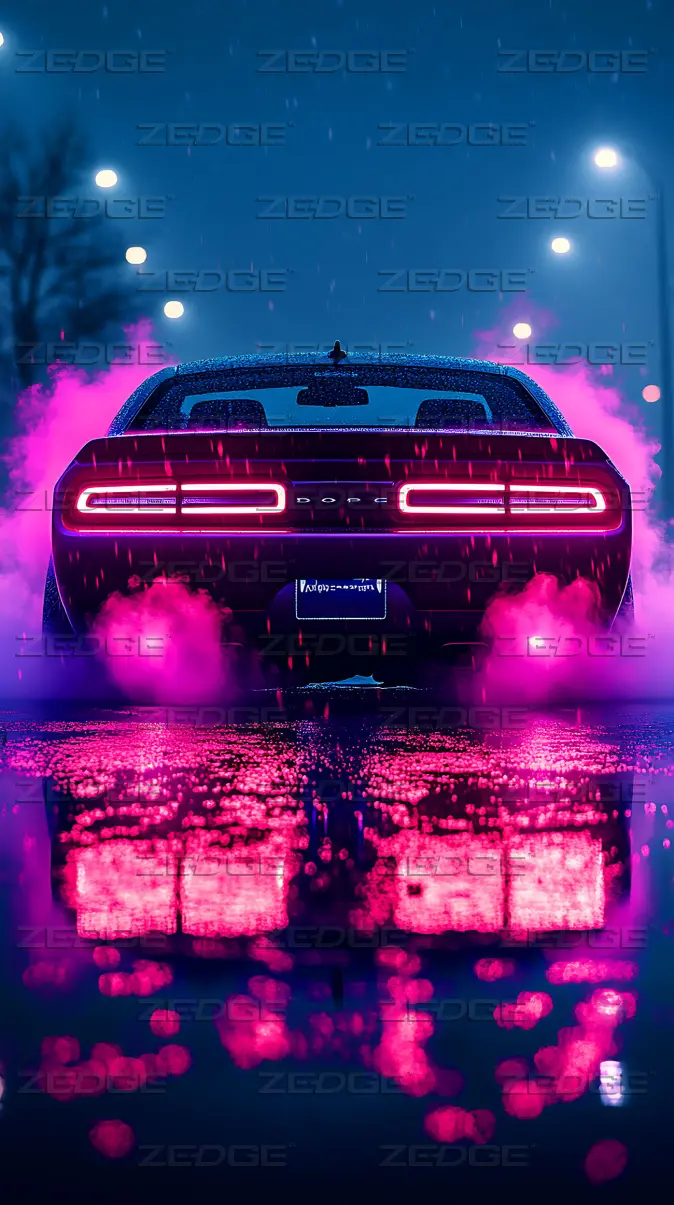 674x1205 Neon Dodge Challenge live wallpaper by Car & vehicle afrin