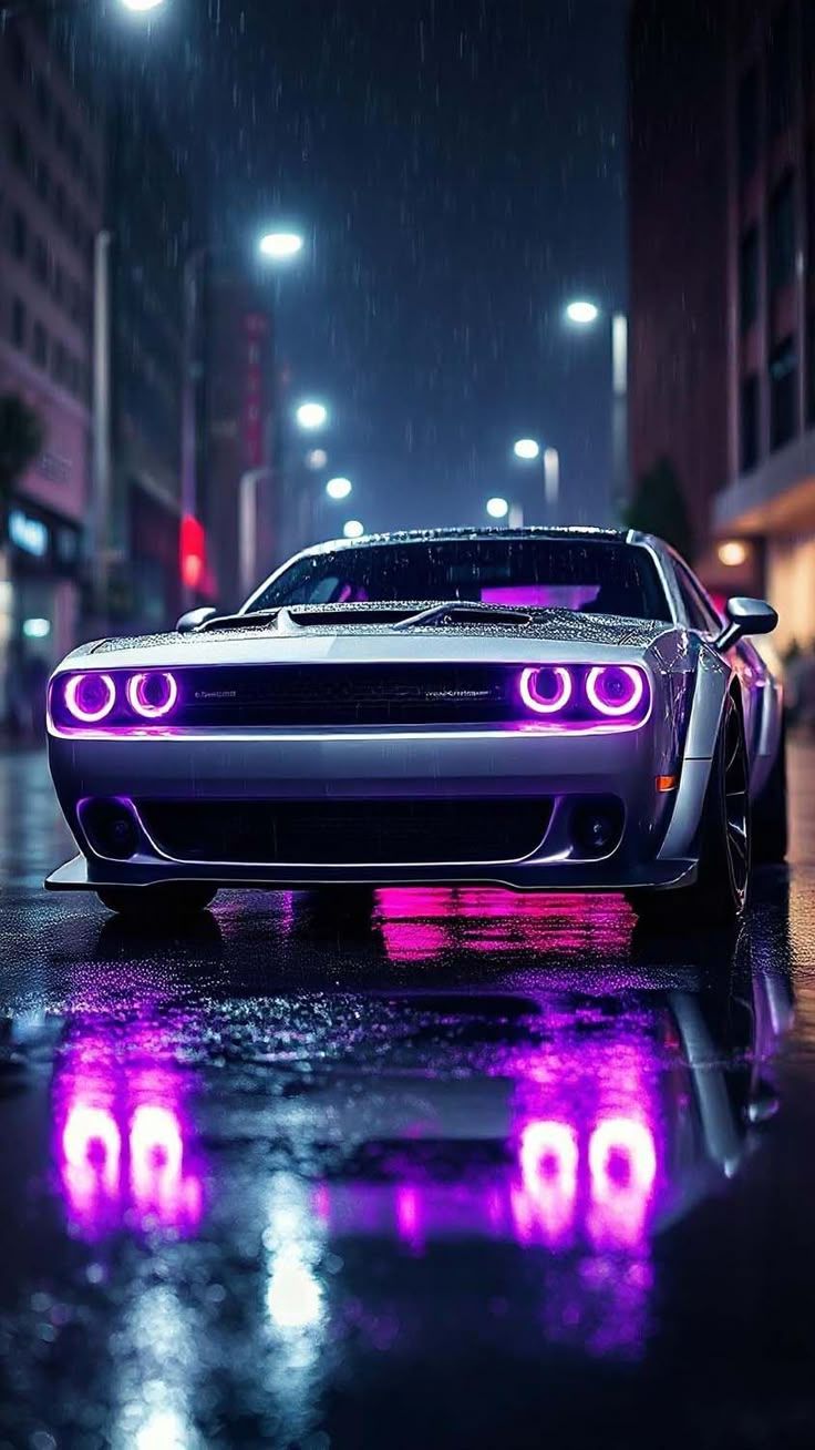 736x1308 Challenger Car Wallpaper. Purple Street Racing JDM Car. Konniseg wallpaper, Depth effect wallpaper ios