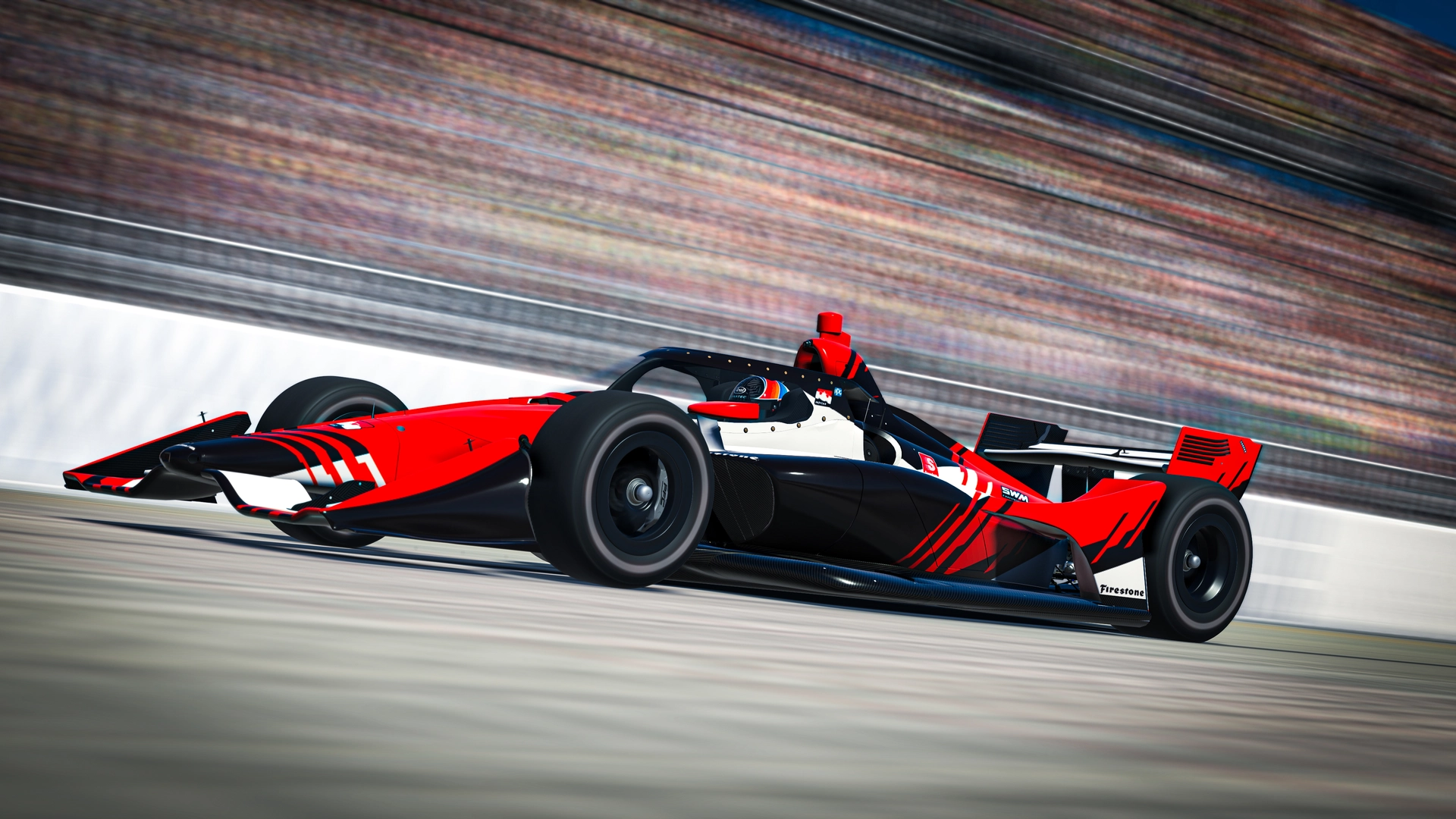 1920x1080 Indycar Dallara IR18. Sim Wrap Market