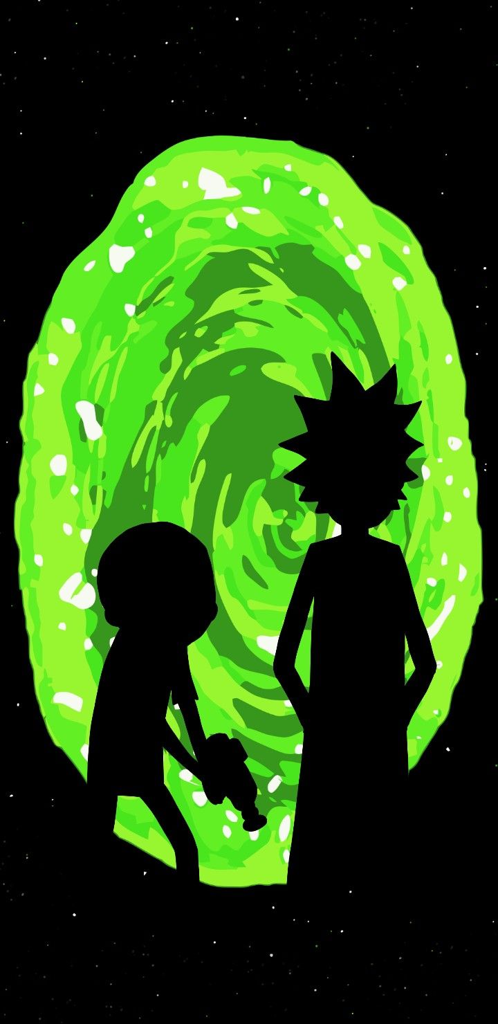 720x1480 Rick and Morty Green Wallpaper