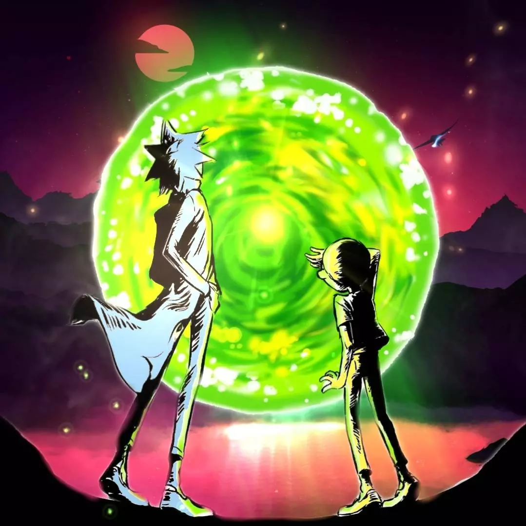 1079x1079 Live wallpaper Rick and Morty, the green ball download on