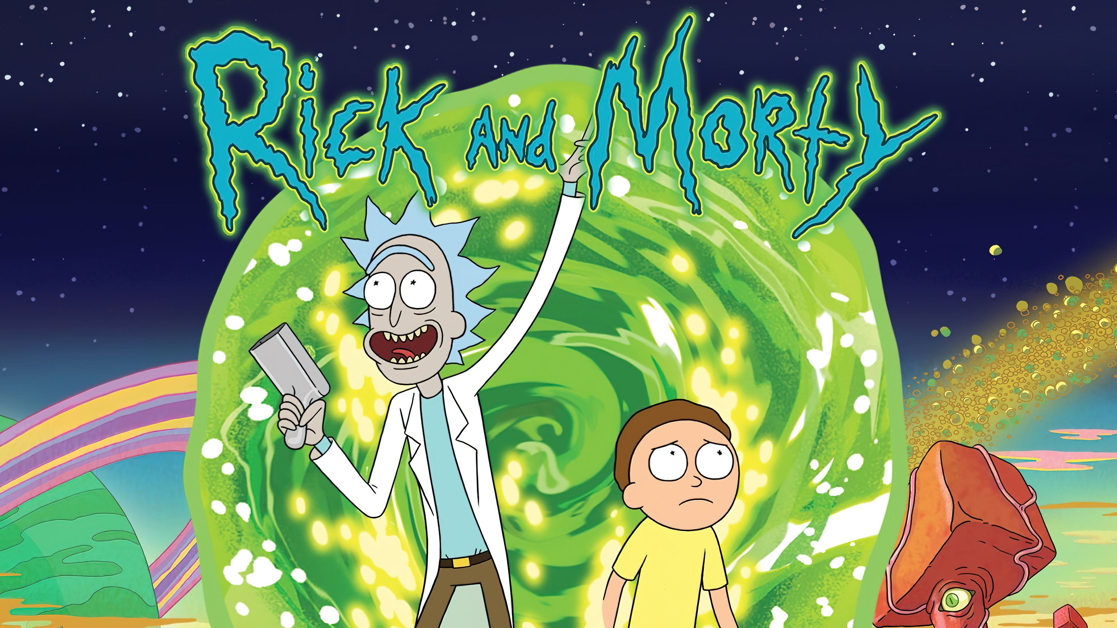 3840x2160 Rick and Morty Portal Gun Wallpaper 4K PC Desktop e