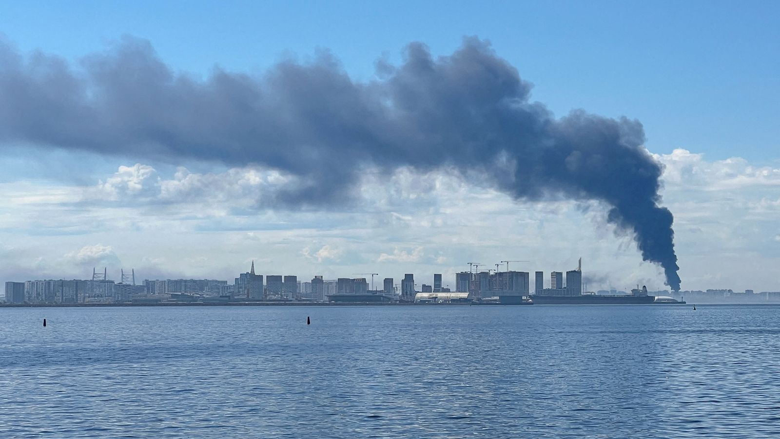 1600x900 St Petersburg oil terminal hit as Ukraine targets Russia in major drone attack