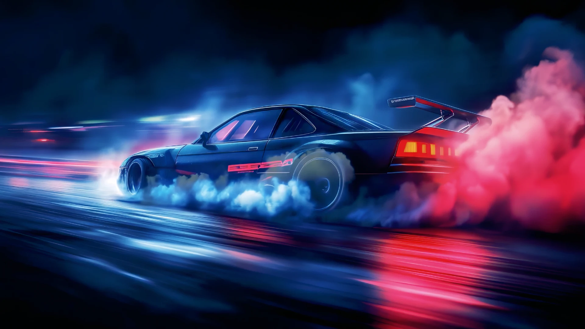 1920x1080 Neon Drift Racer 4K Live Wallpaper