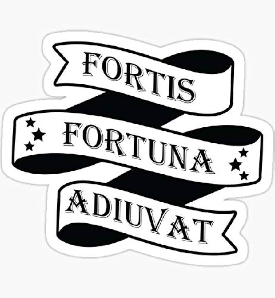 894x970 Fortis Fortuna Adiuvat (Fortune Favors The Brave) Graphic, Wall, Laptop, Cell, Truck Sticker for Windows, Cars, Trucks