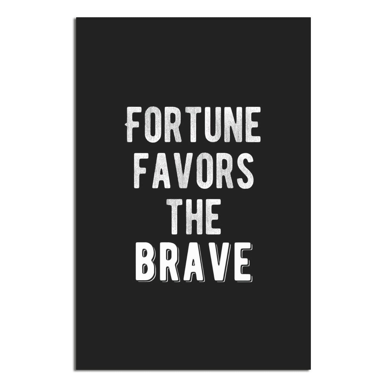 1600x1600 Motivational Poster Fortune Favors The Brave Canvas Art Poster Decor Painting Posters Family Bedroom Office Decorative Posters Gift Wall : Amazon.ae: Home
