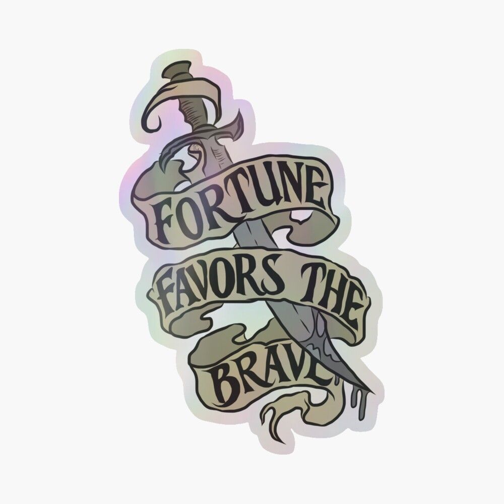 1000x1000 Fortune Favors The Brave Postcard