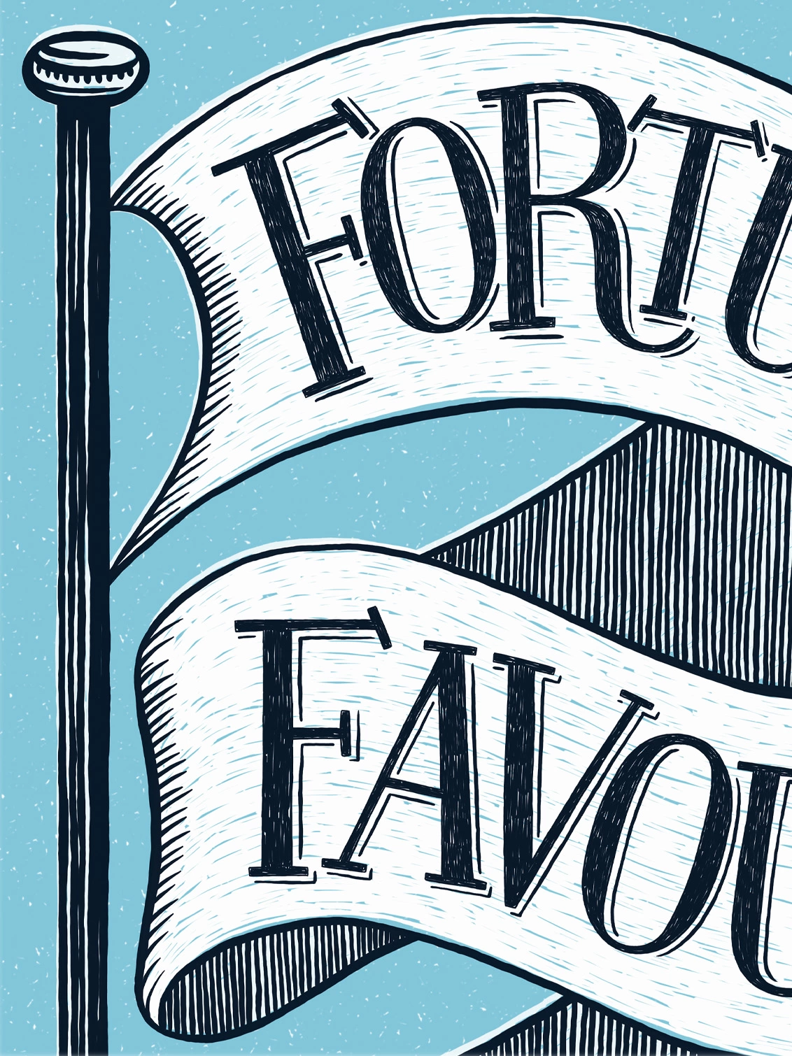 1132x1510 Fortune Favours The Brave Banner Encouragement Print & Co