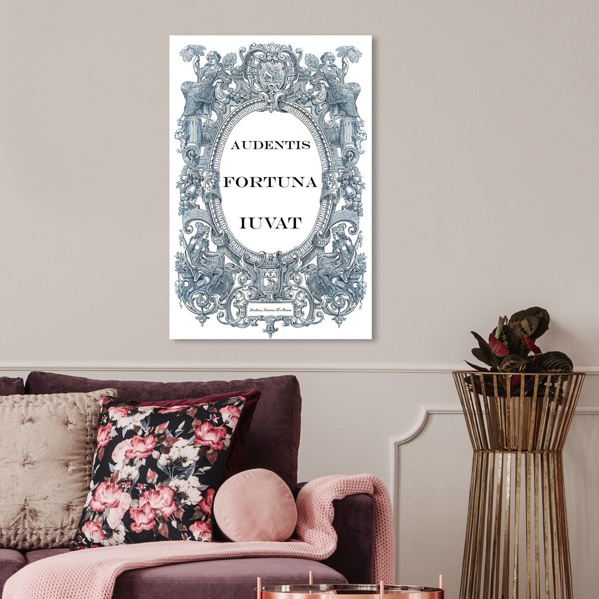 1200x1200 Fortune Favors the Brave. Wall Art