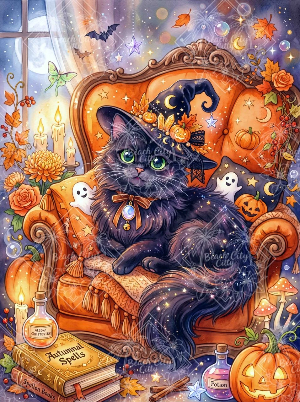 956x1280 Black Cat Halloween © Dreamy Witch