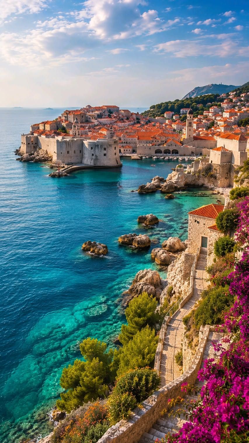 853x1516 Croatia Ocean View Wallpaper