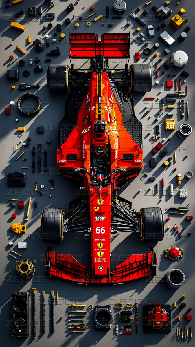 674x1196 Lego Ferrari F1 Build