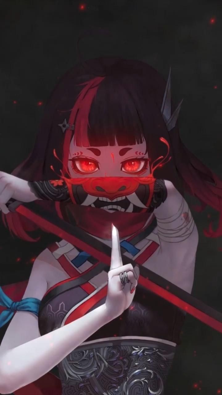 720x1280 NINJA GIRL LIVE WALLPAPER- FOR DOWLOAD Click Title. Coole anime hintergründe, Manga augen zeichnen, Japanische malerei