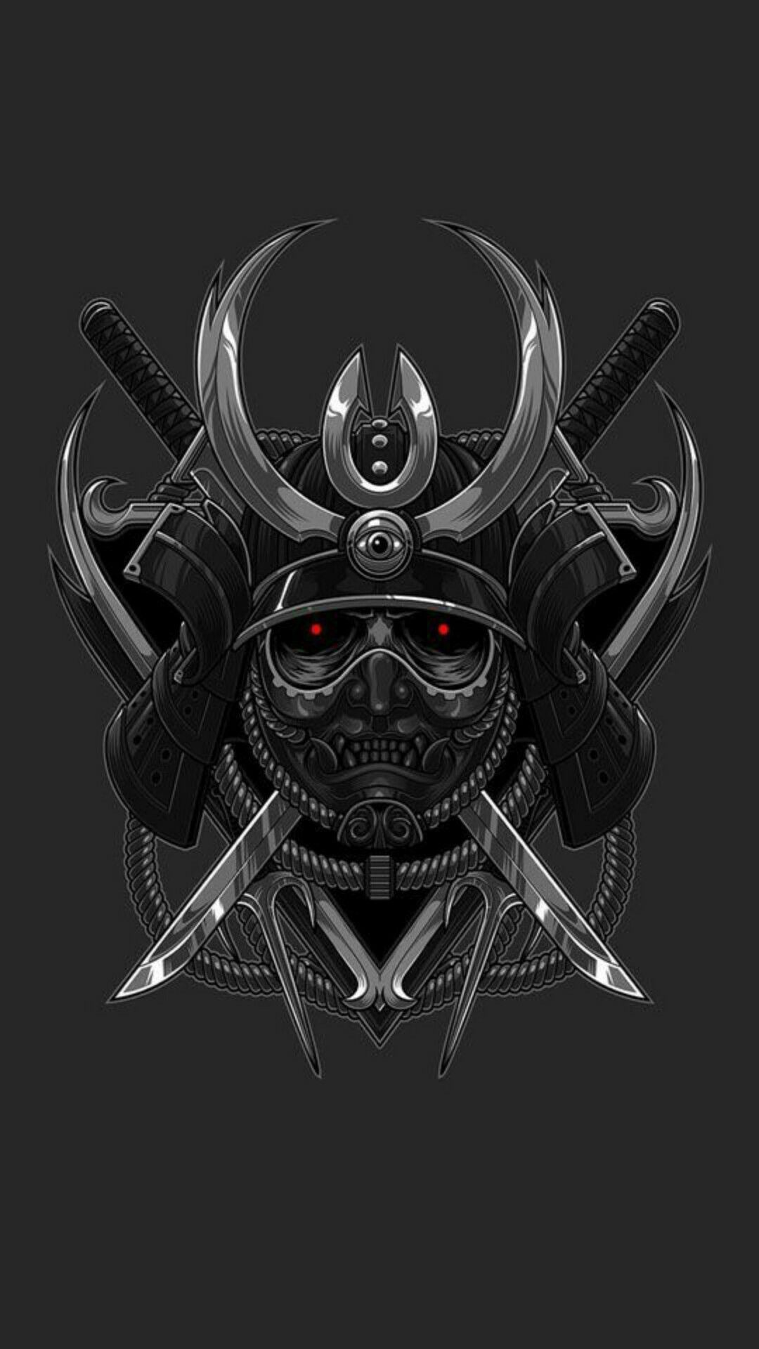 1080x1920 Oni Black And White Wallpaper