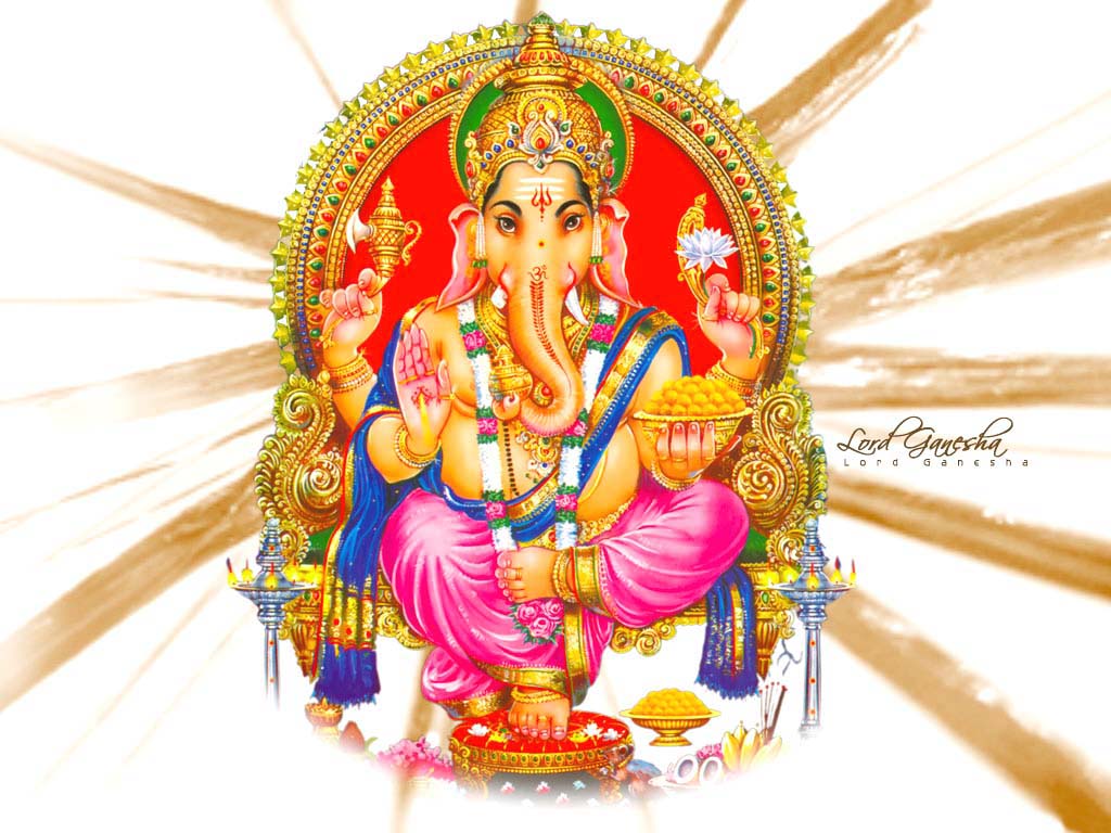 1024x768 lord ganesh HD wallpaper: god ganesh leaf HD image