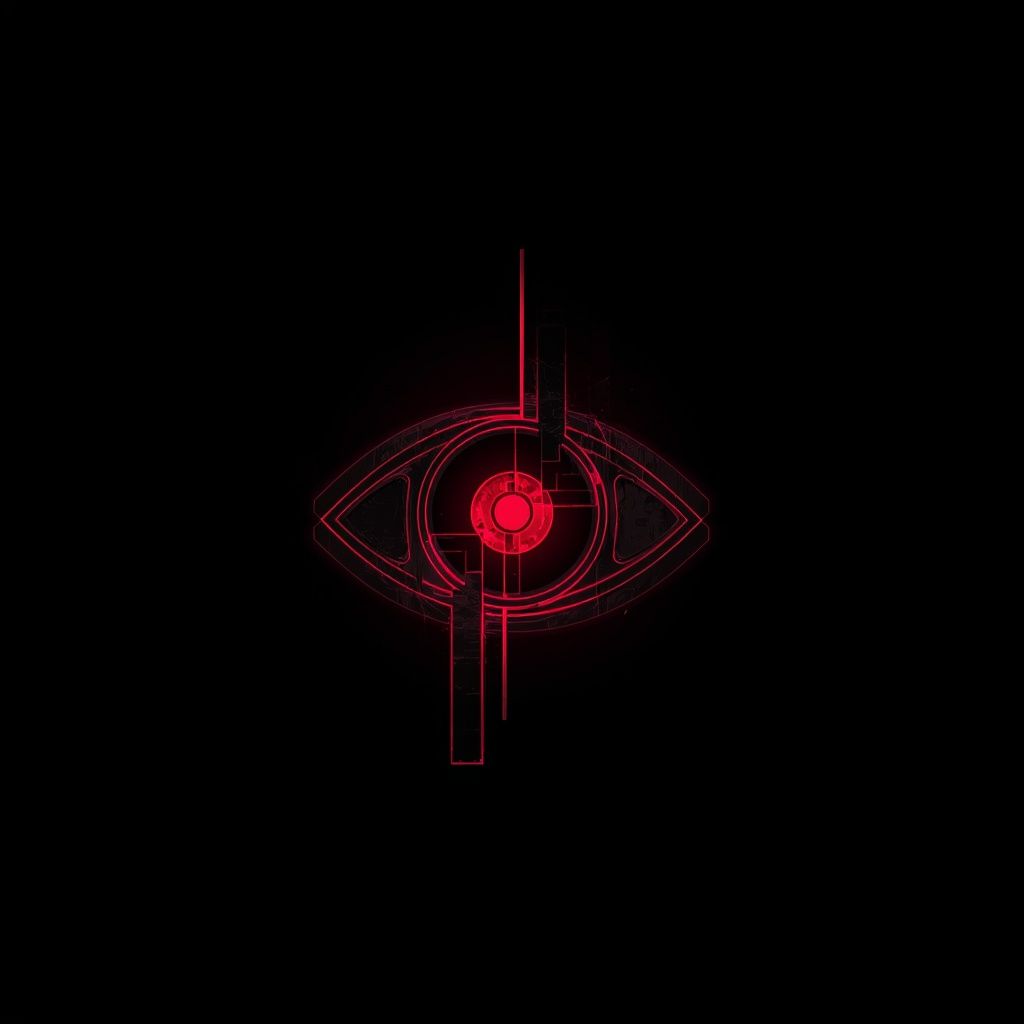 1024x1024 minimalist horror logo design tiktok analog