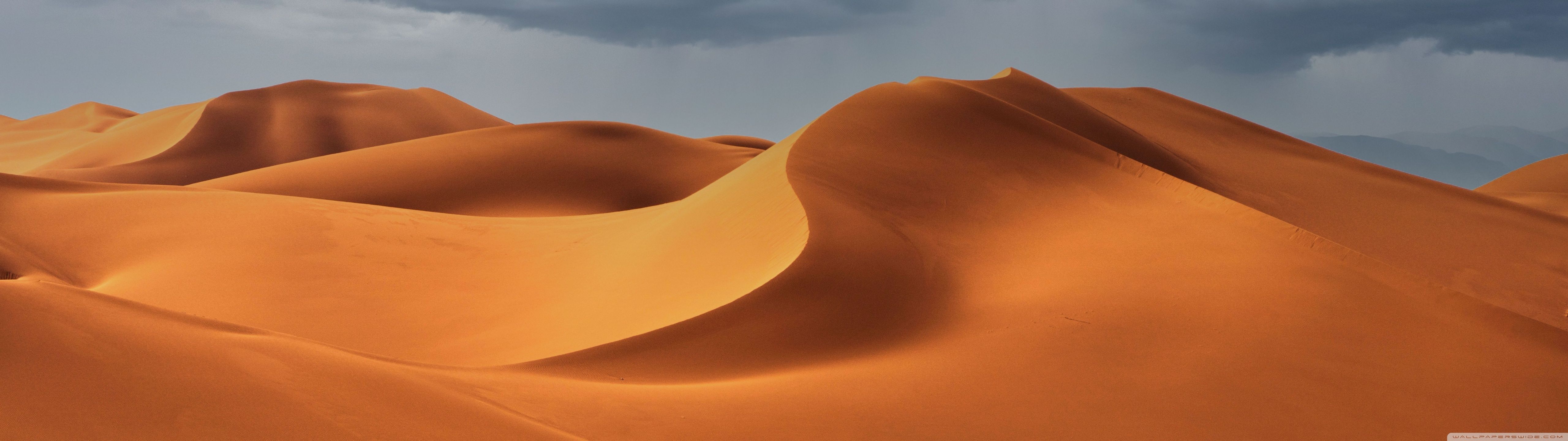 5120x1440 Desert, Dunes, Sandy, Vast, Golden, Endless, Cloudy 4K UHD Wallpaper for UltraHD Desktop and TV : Widescreen and UltraWide Display : Dual and Triple Monitor : Smartphone and Tablet Devices