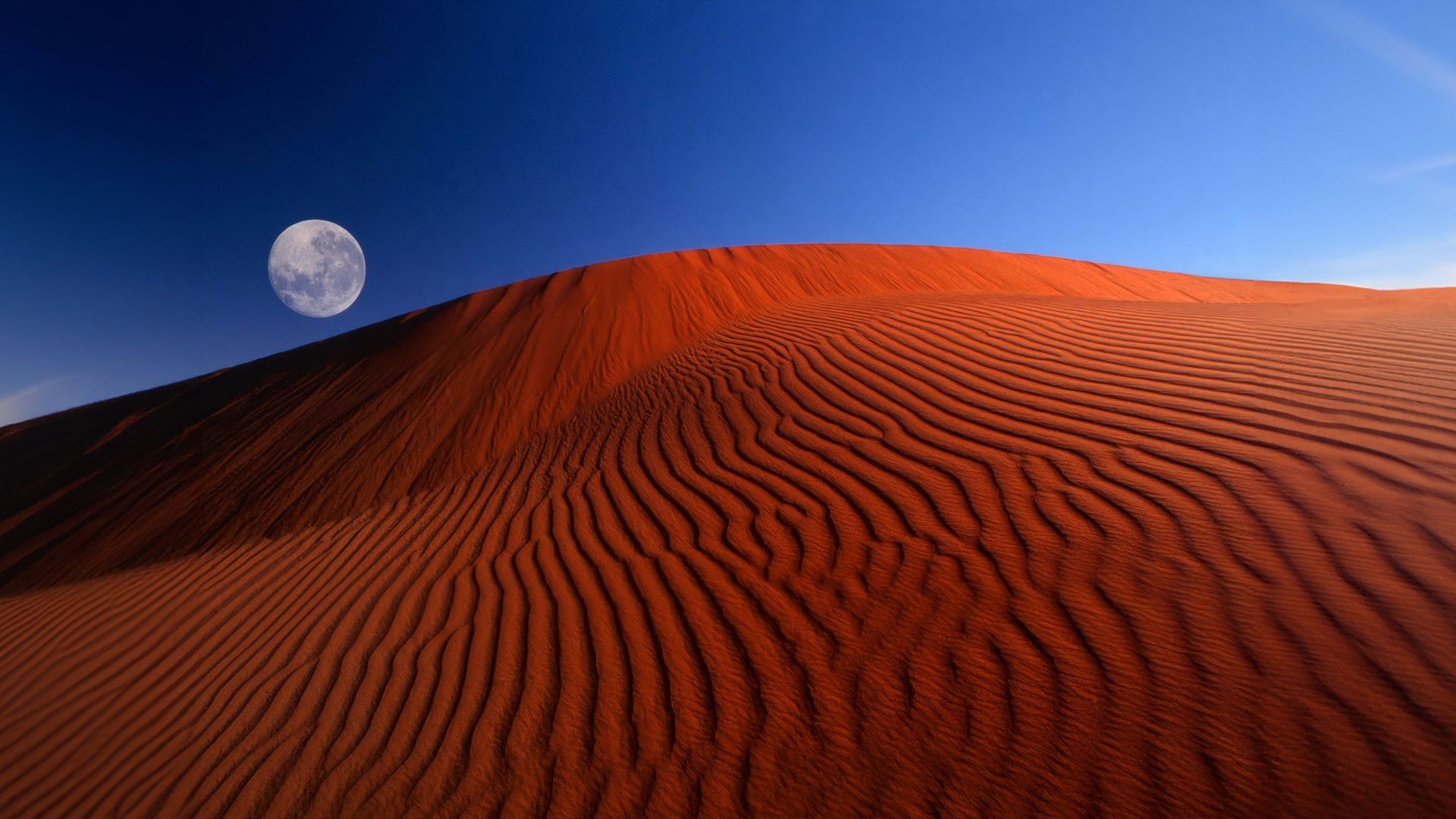 1920x1080 Desert, Dune, Moon, Solitude, Tranquility, Landscape, Scene 4K UHD Wallpaper for UltraHD Desktop and TV : Widescreen and UltraWide Display : Dual Monitor : Smartphone and Tablet Devices