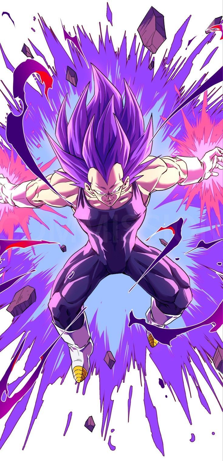 734x1513 Guy wallpaper iphone. Wallpaper background guy, Ultra ego vegeta fanart, Purple hair saiyan