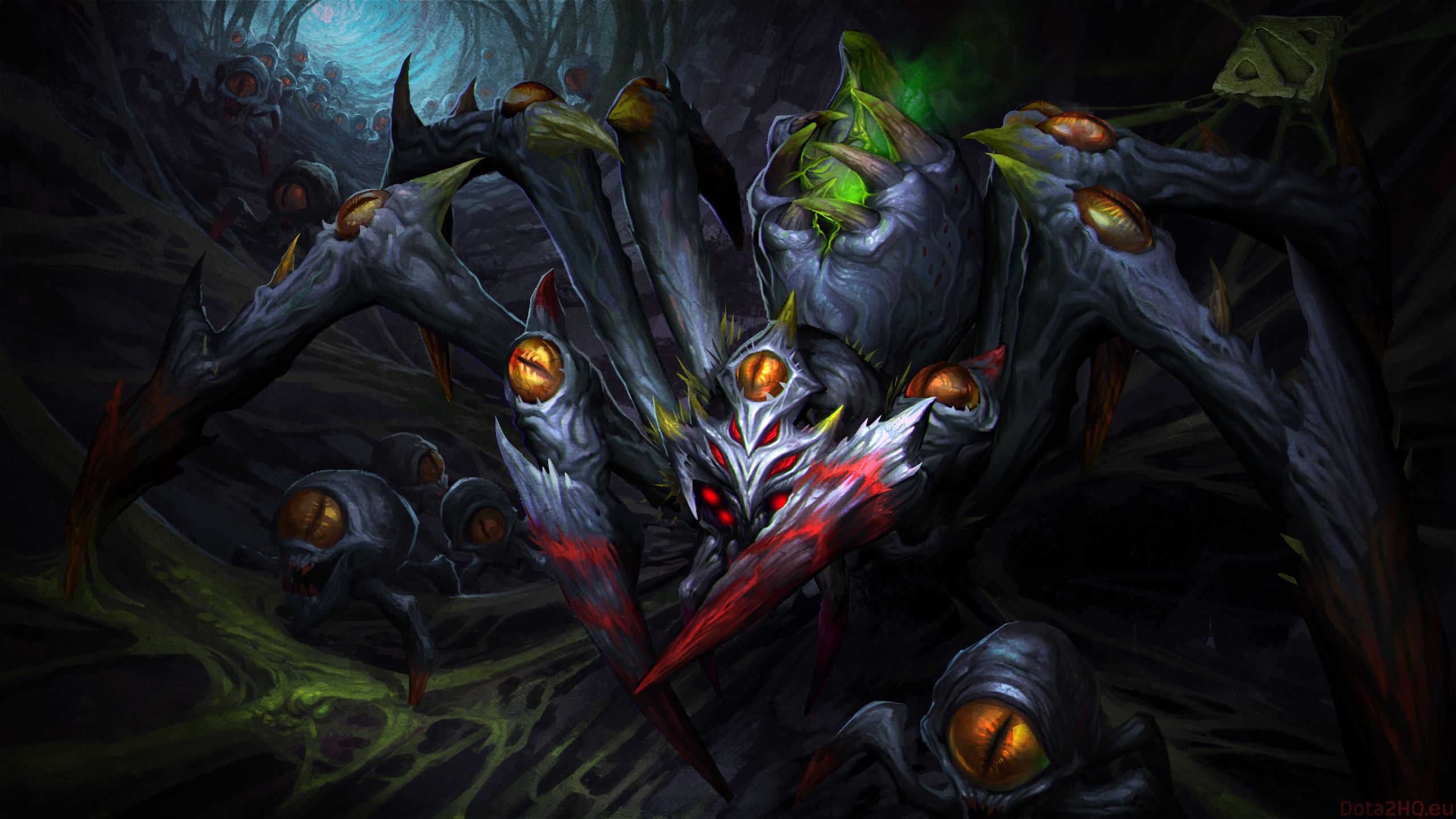 2560x1440 Free eyes, web, art 2K wallpaper for desktop and phone