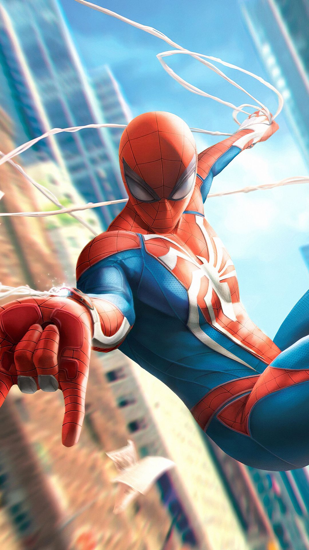 1080x1920 Spiderman In City 4k iPhone 6s, 6 Plus, Pixel xl , One Plus 3t, 5 , HD 4k Wallpaper, Image, Background, Photos and Picture