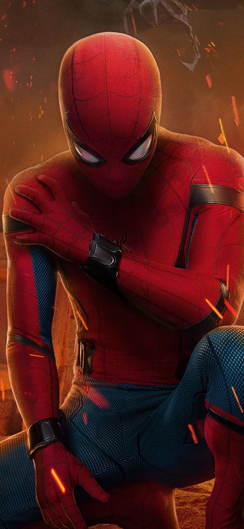 828x1792 Spider Man, Fire 828x1792 IPhone 11 XR Wallpaper, Background, Picture, Image