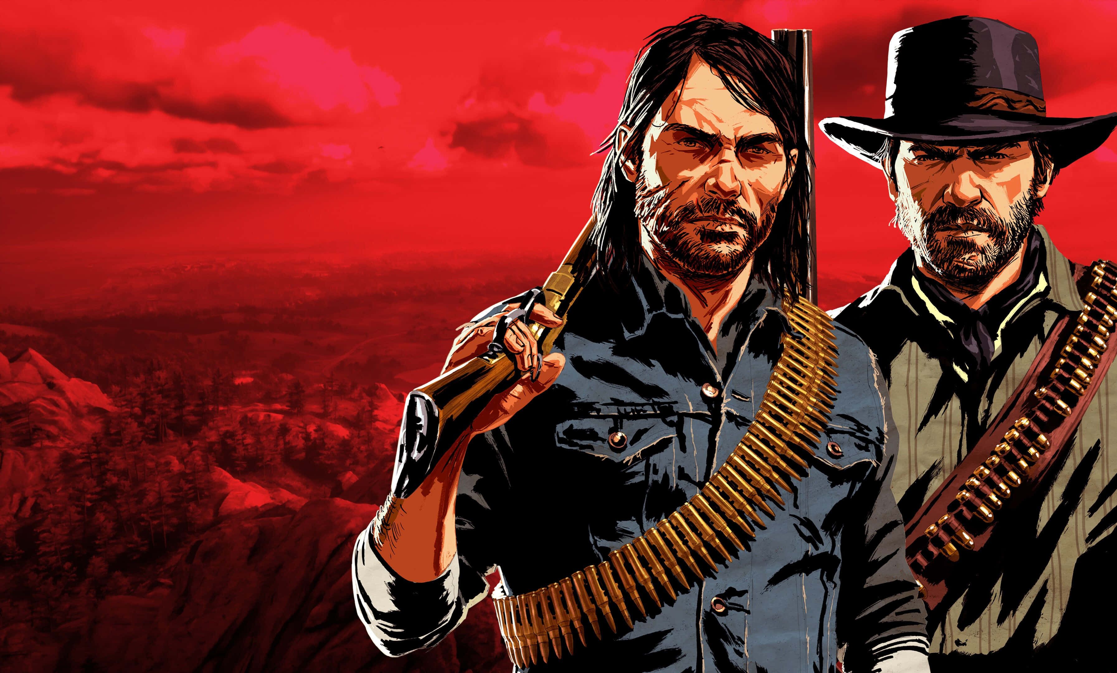 3587x2160 Download Red Dead Redemption2 Arthurand John Wallpaper