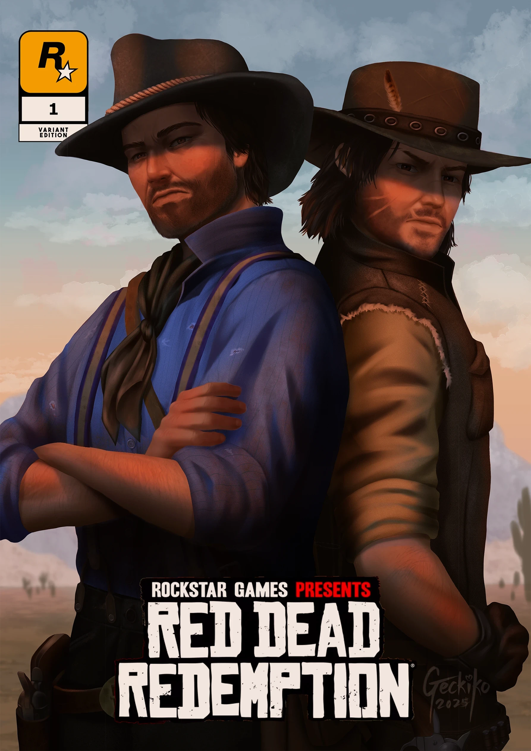 1786x2525 Arthur Morgan & John Marston (Red Dead Redemption) Comic Cover Sample