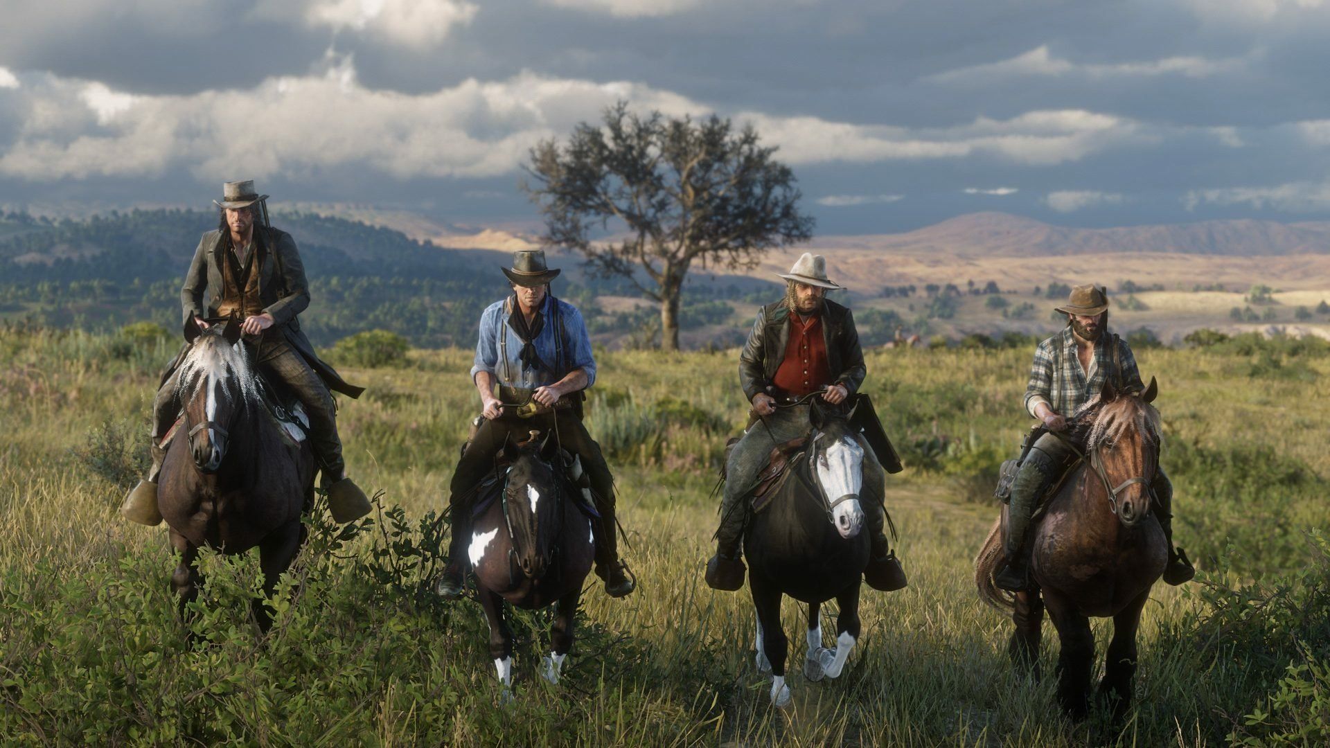 1920x1080 Download Bill Williamson Micah Bell Arthur Morgan John Marston Video Game Red Dead Redemption 2 Red Dead HD Wallpaperx1080