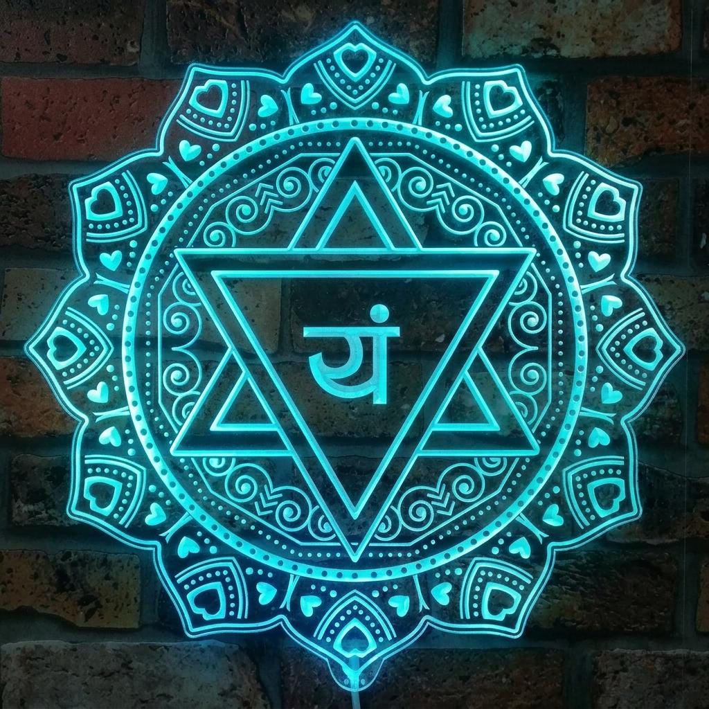 1024x1024 Anahata Heart Chakra LED Neon Sign Mandala Wall Art For Yoga Studio Zen Meditation Room Decor Spiritual Sacred Geometry Light Gif Fnd I0384