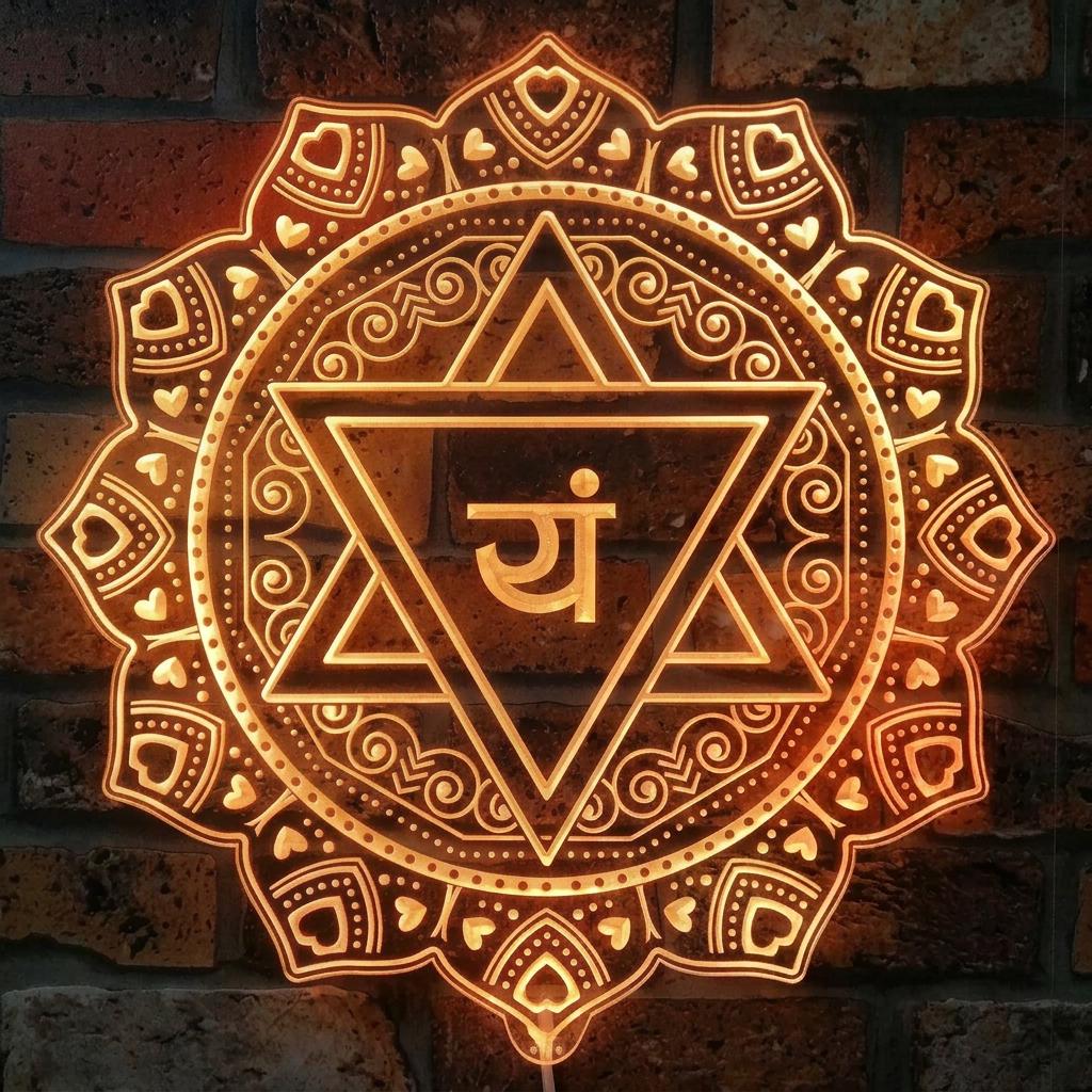 1024x1024 Anahata Heart Chakra LED Neon Sign Mandala Wall Art For Yoga Studio Zen Meditation Room Decor Spiritual Sacred Geometry Light Gif Fnd I0384