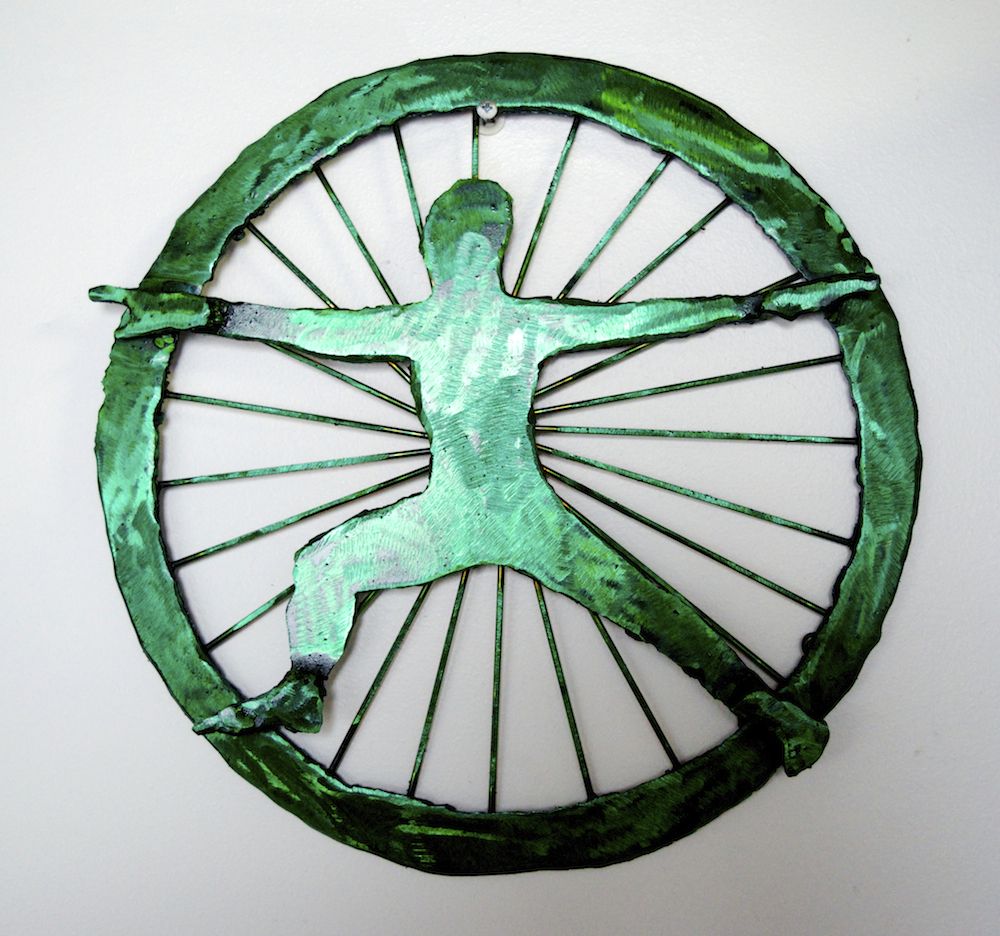 1000x936 Chakra Yoga Asana Anahata Warrior II