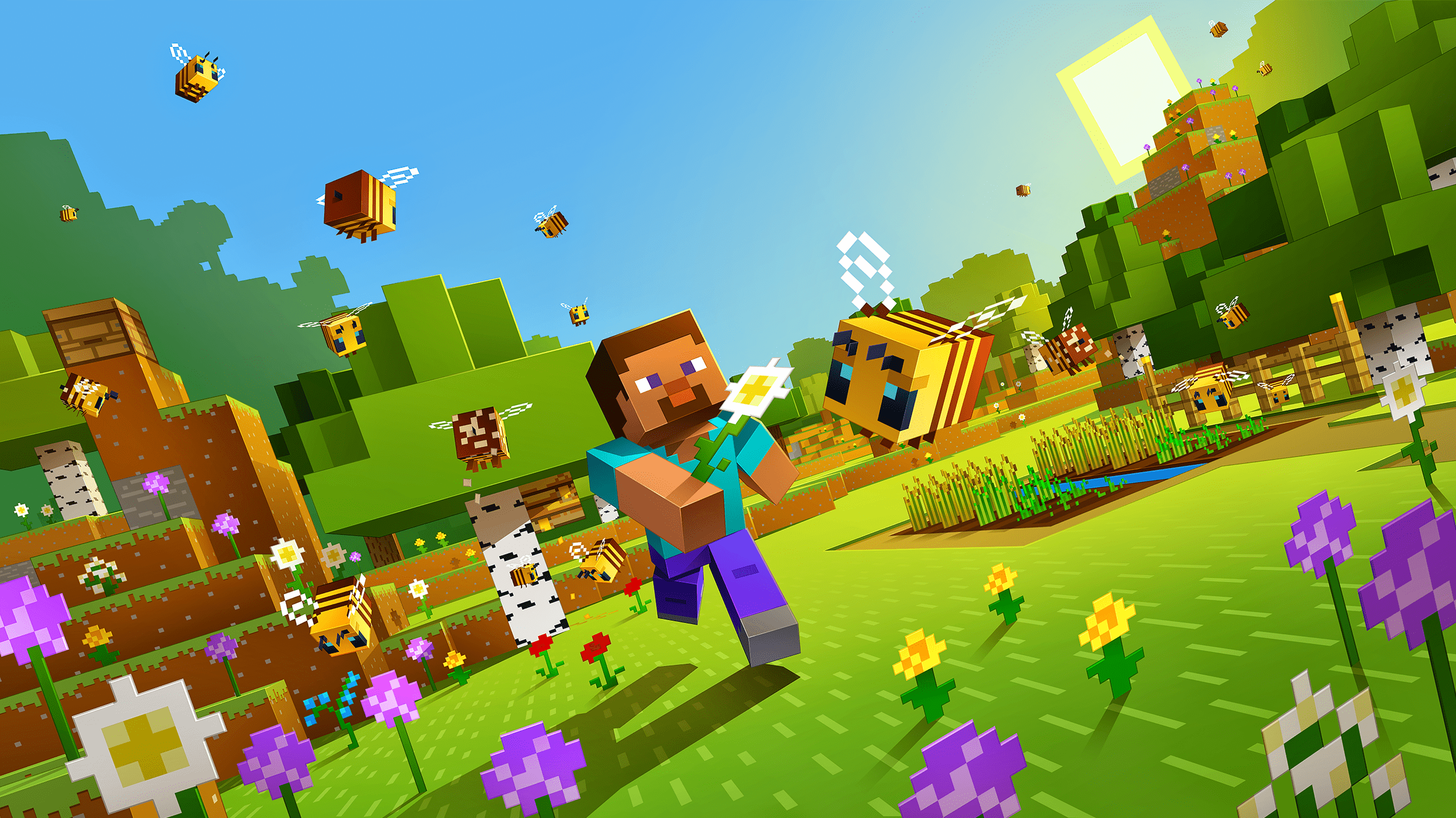 2560x1440 The Official Minecraft YouTube Banner Full Image