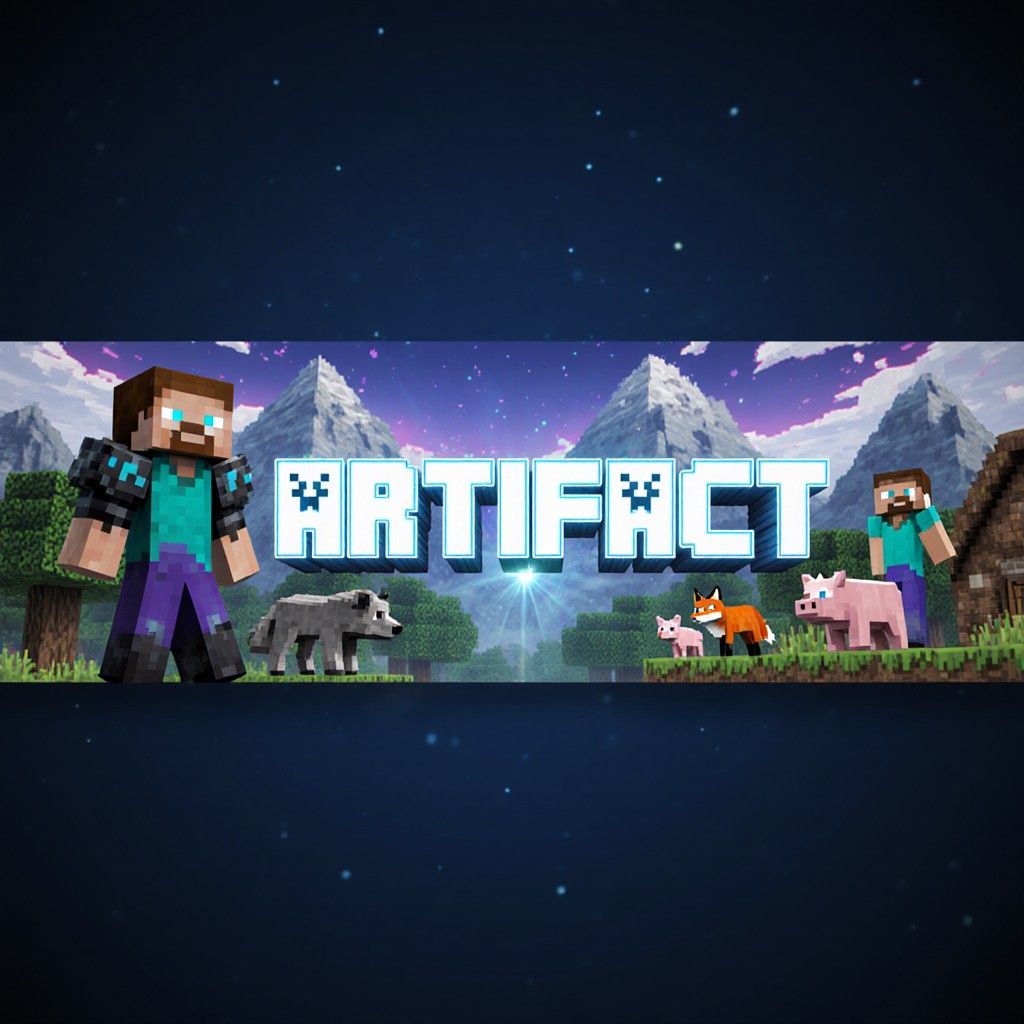1024x1024 a youtube banner for a minecraft channel with a grass background Prompts. Stable Diffusion Online