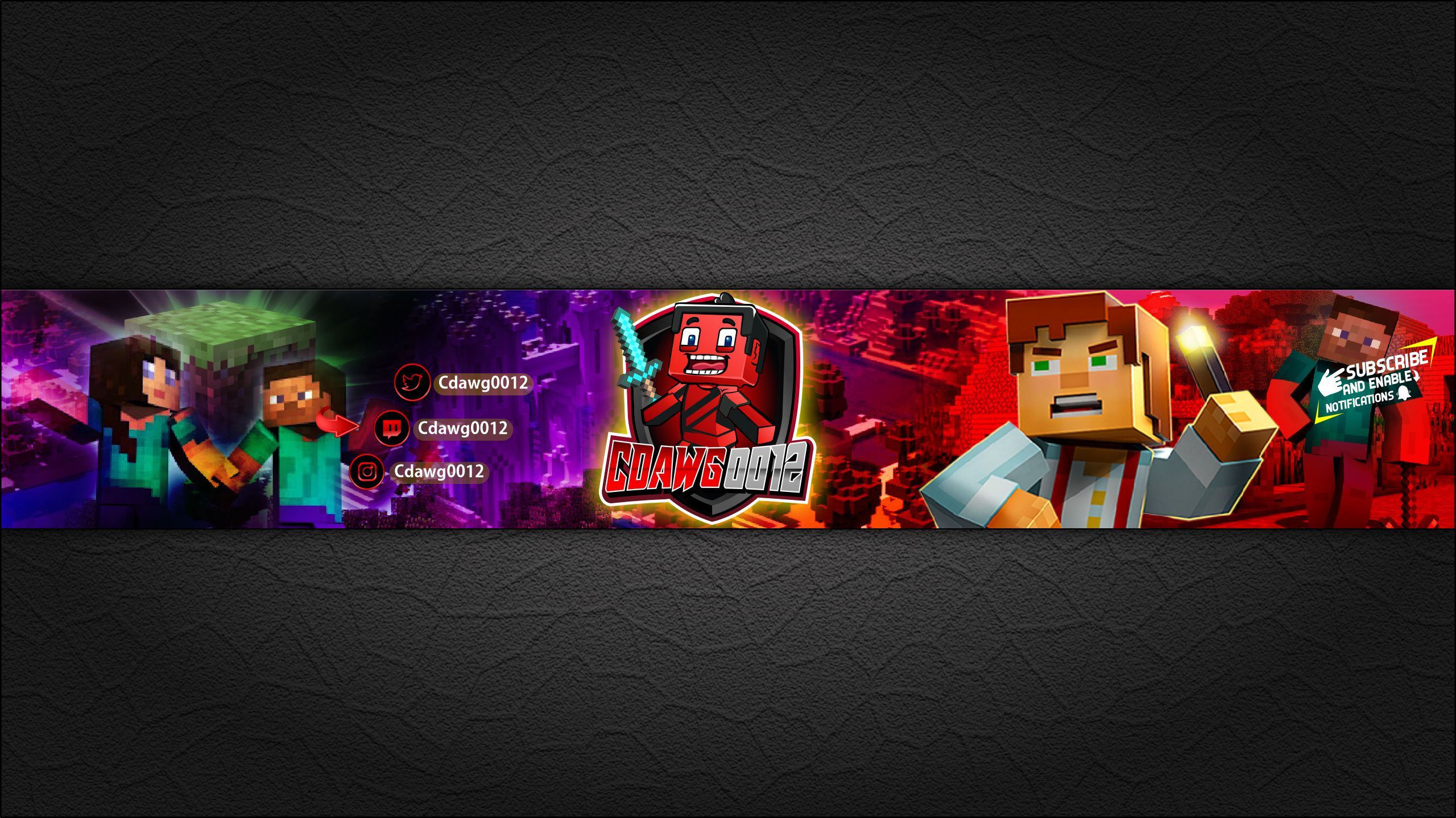 2560x1440 Minecraft, Minecraft Gaming Logo, Minecraft Banner, Minecraftart By Gaming Logo & YouTube Twitch Branding Designer On Dribbble