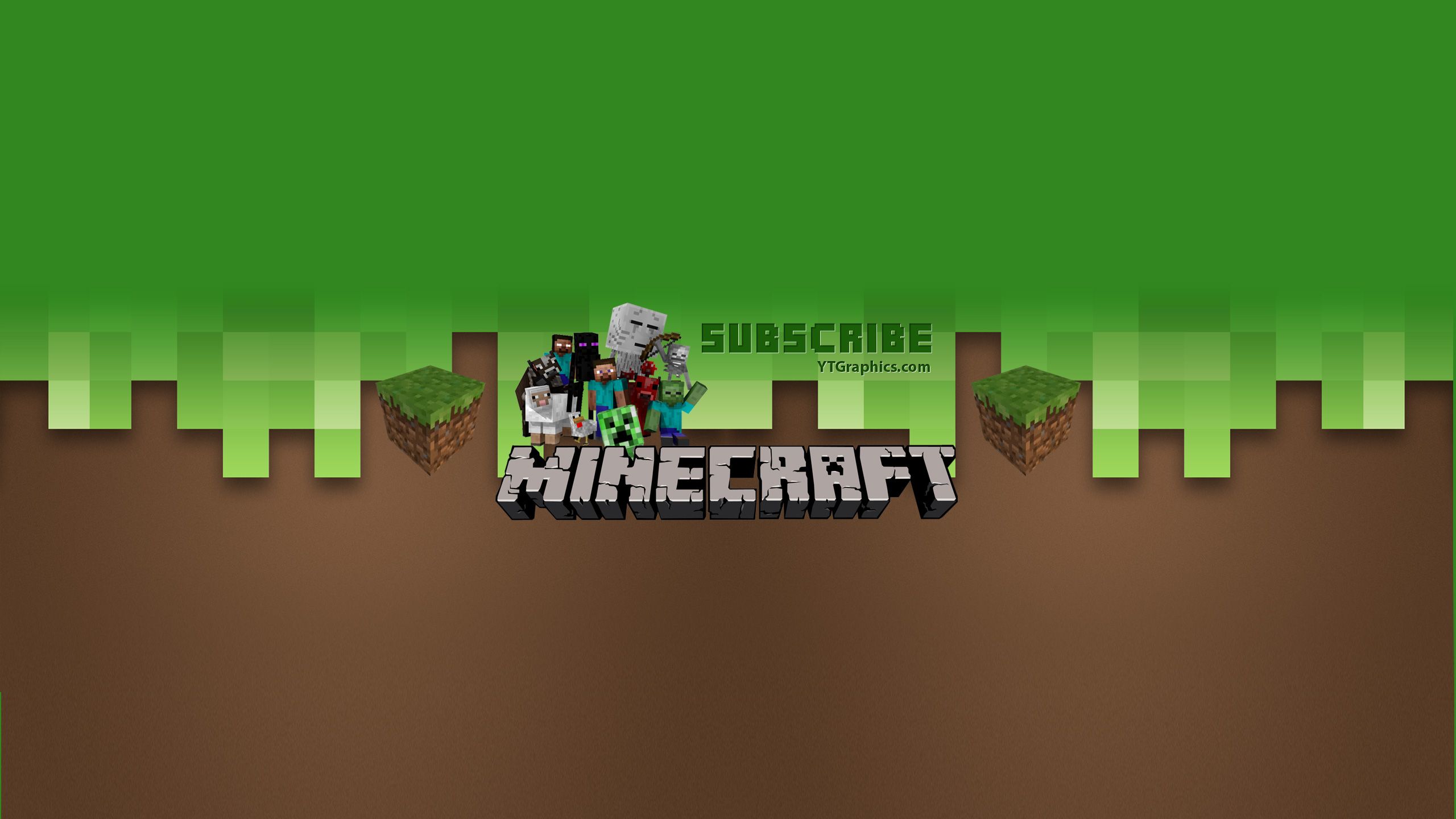 2560x1440 Minecraft YouTube Banner