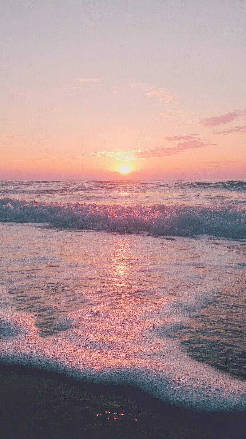 800x1427 Pink Ocean Image Wallpaper