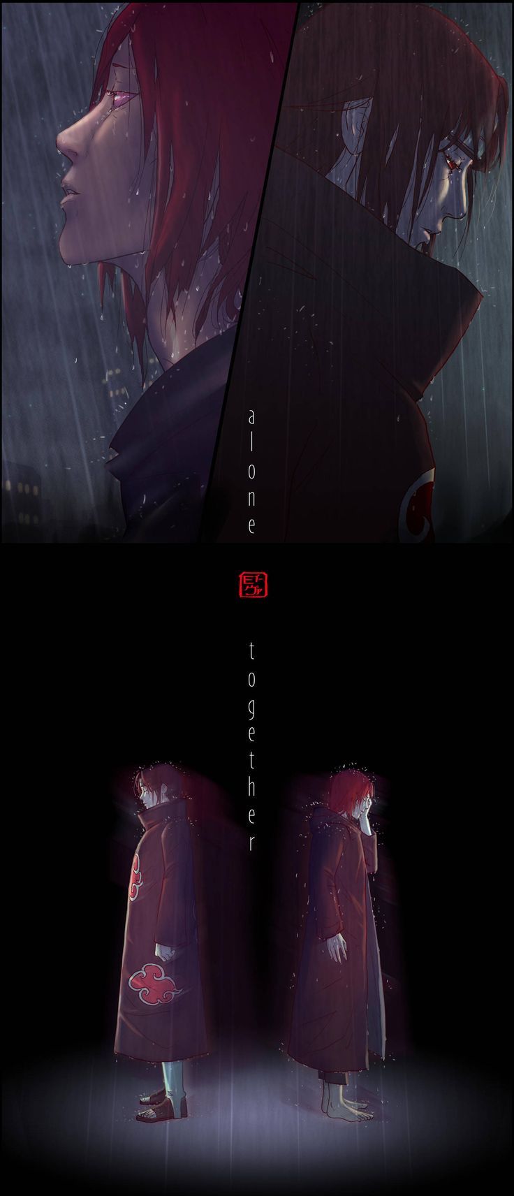 736x1712 Itachi & Nagato (Alone Together by invisibleninja12). Itachi akatsuki wallpaper, Itachi uchiha gif wallpaper