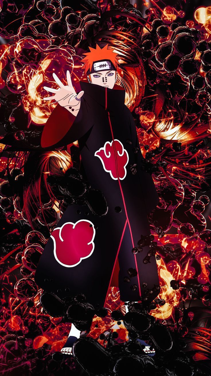 736x1308 Naruto Pain Nagato Akatsuki 4K phone Wallpaper