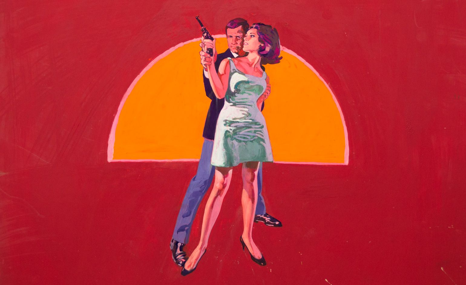 1540x944 1960s and 70s pulp illustration at London's Lever Gallery. Wallpaper*