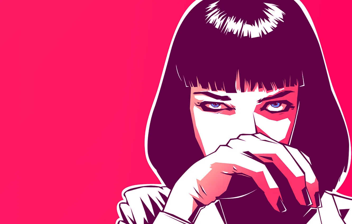 1332x850 Free art, Uma Thurman, Pulp Fiction, movies wallpaper for desktop and phone