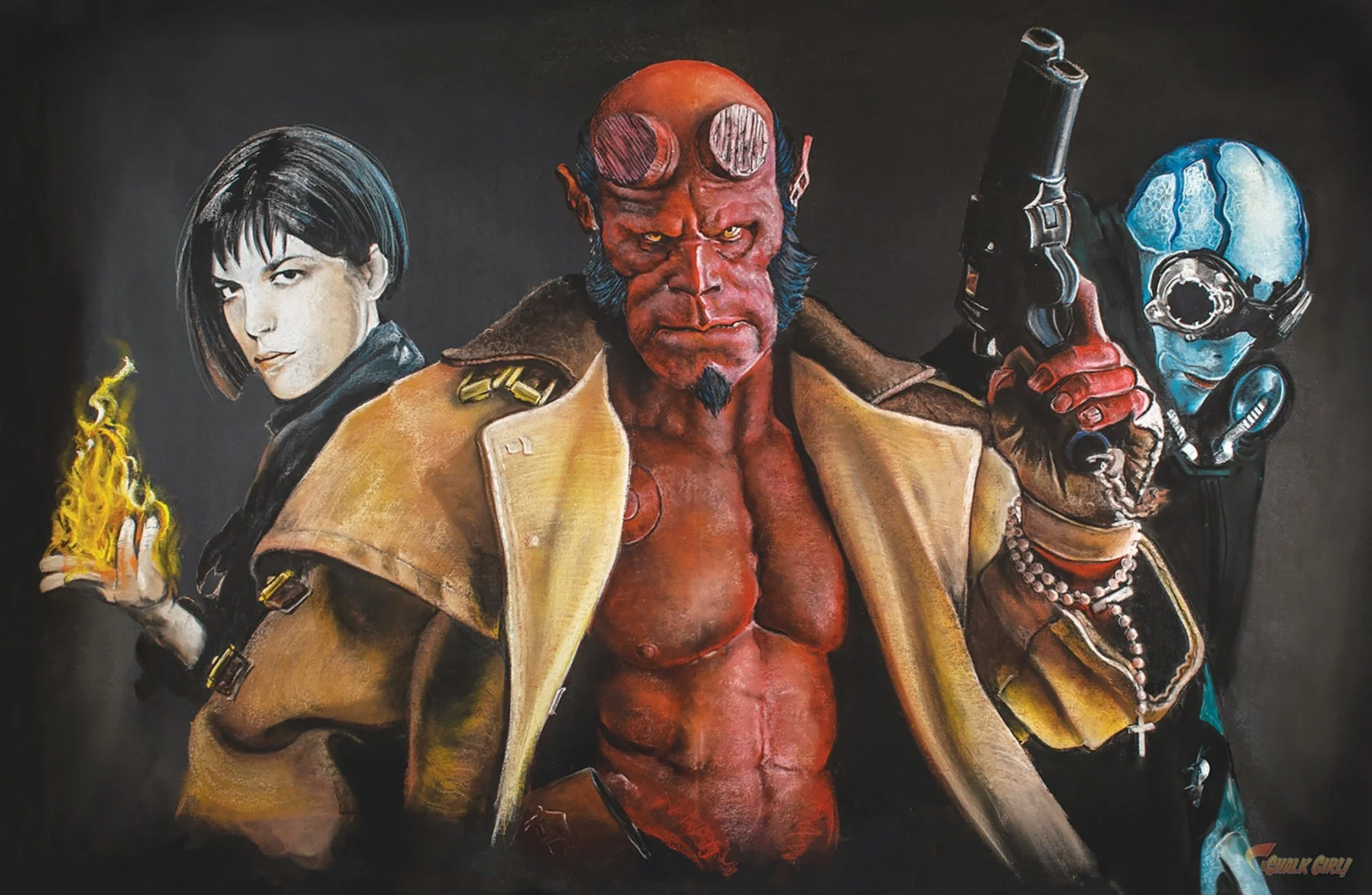 2000x1304 Hellboy Print