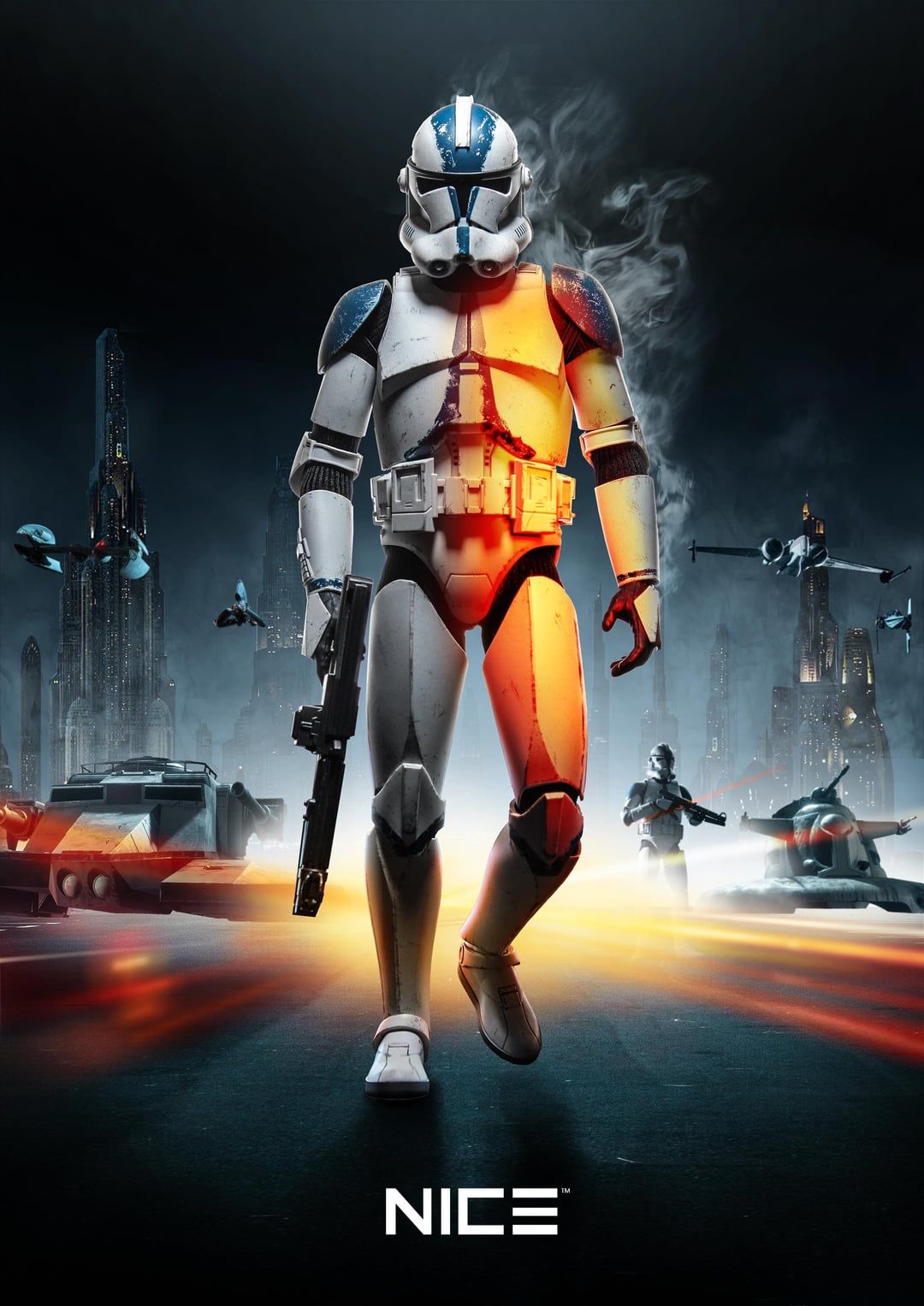 1080x1527 I've recreated the Battlefield 3 cover but made it Star Wars with a Hot Toys 501st Clone and some screenshots from Battlefront 2 in Photohop
