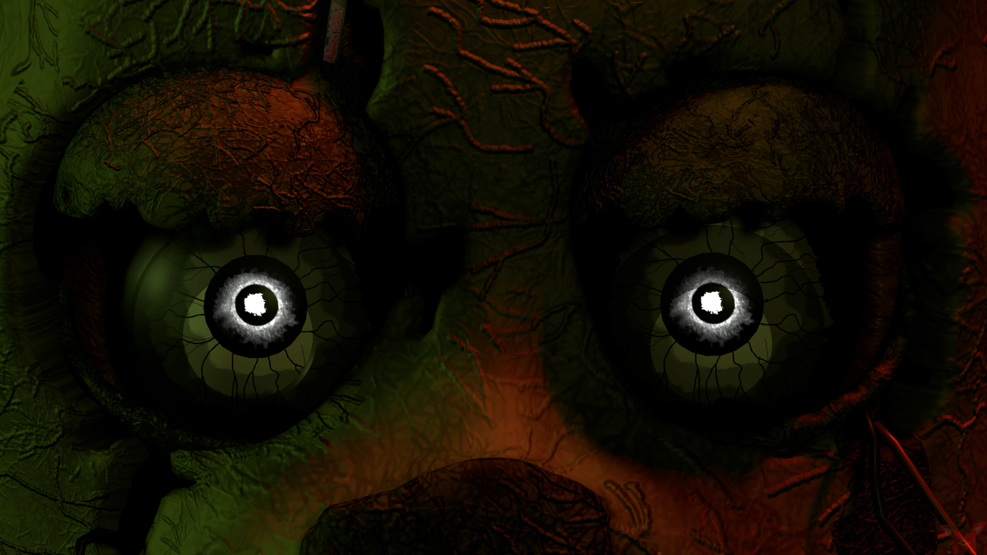 1920x1080 FNAF 3 8K Ultra HD: Haunted Animatronic Eyes