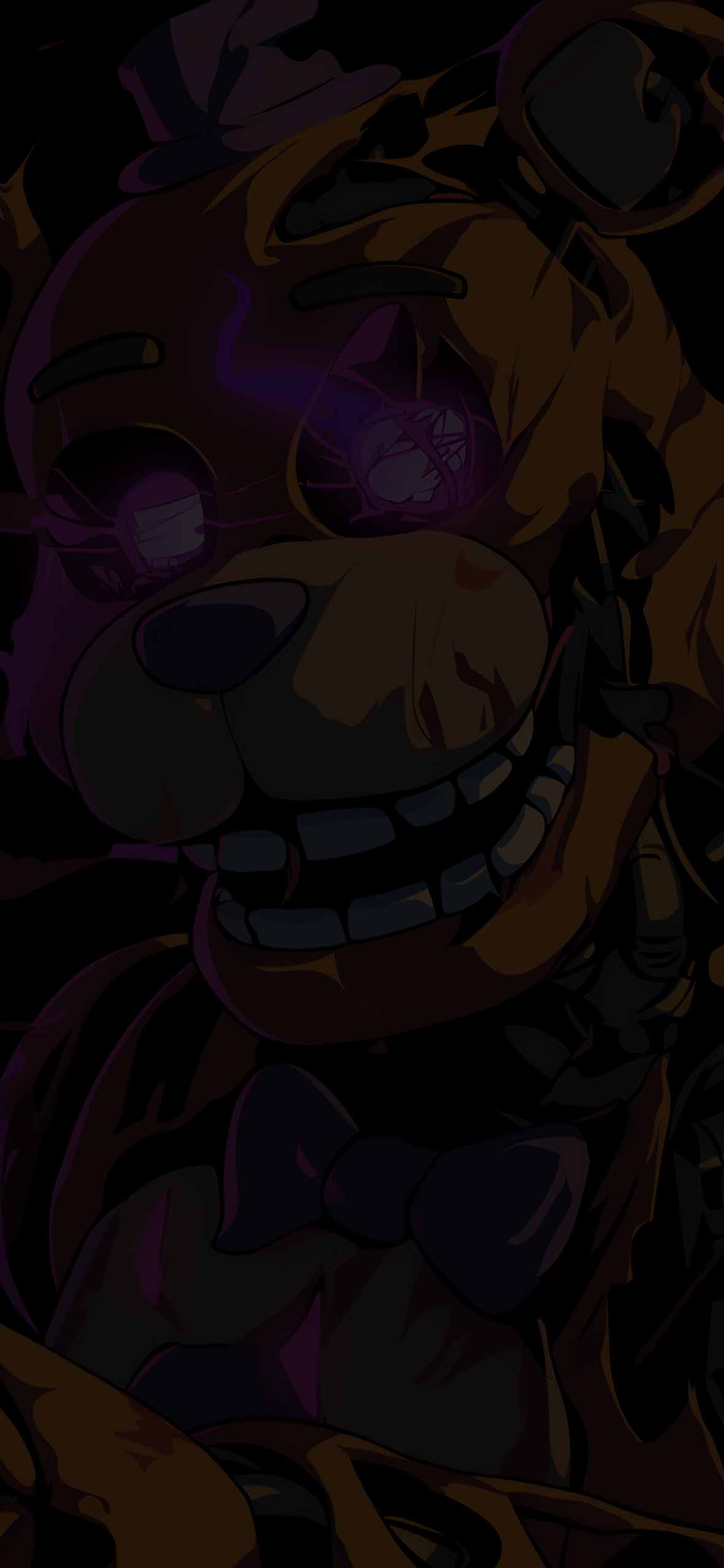 1180x2554 FnaF Glitch Freddy Scary Epic Wallpaper HD Wallpaper