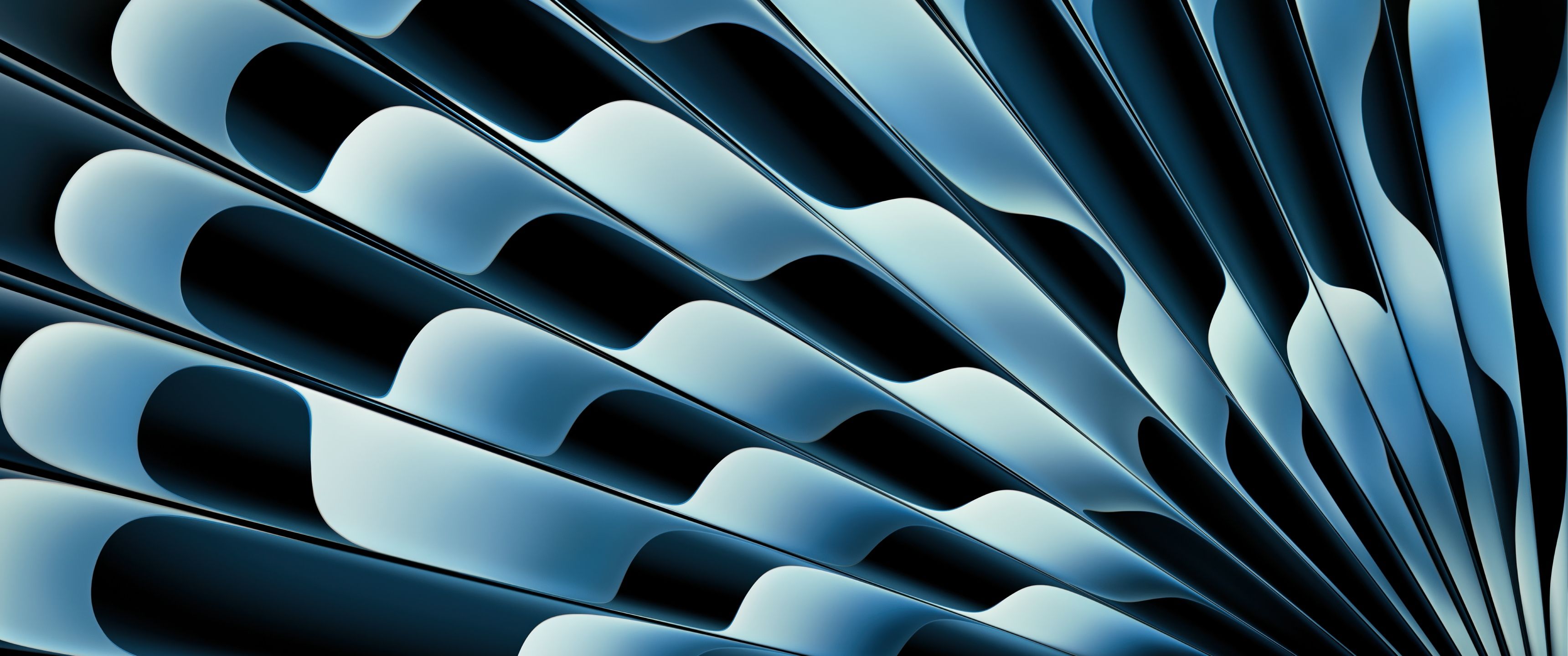 3440x1440 MacBook Air 2025 Wallpaper 4K, Stock, Blue abstract