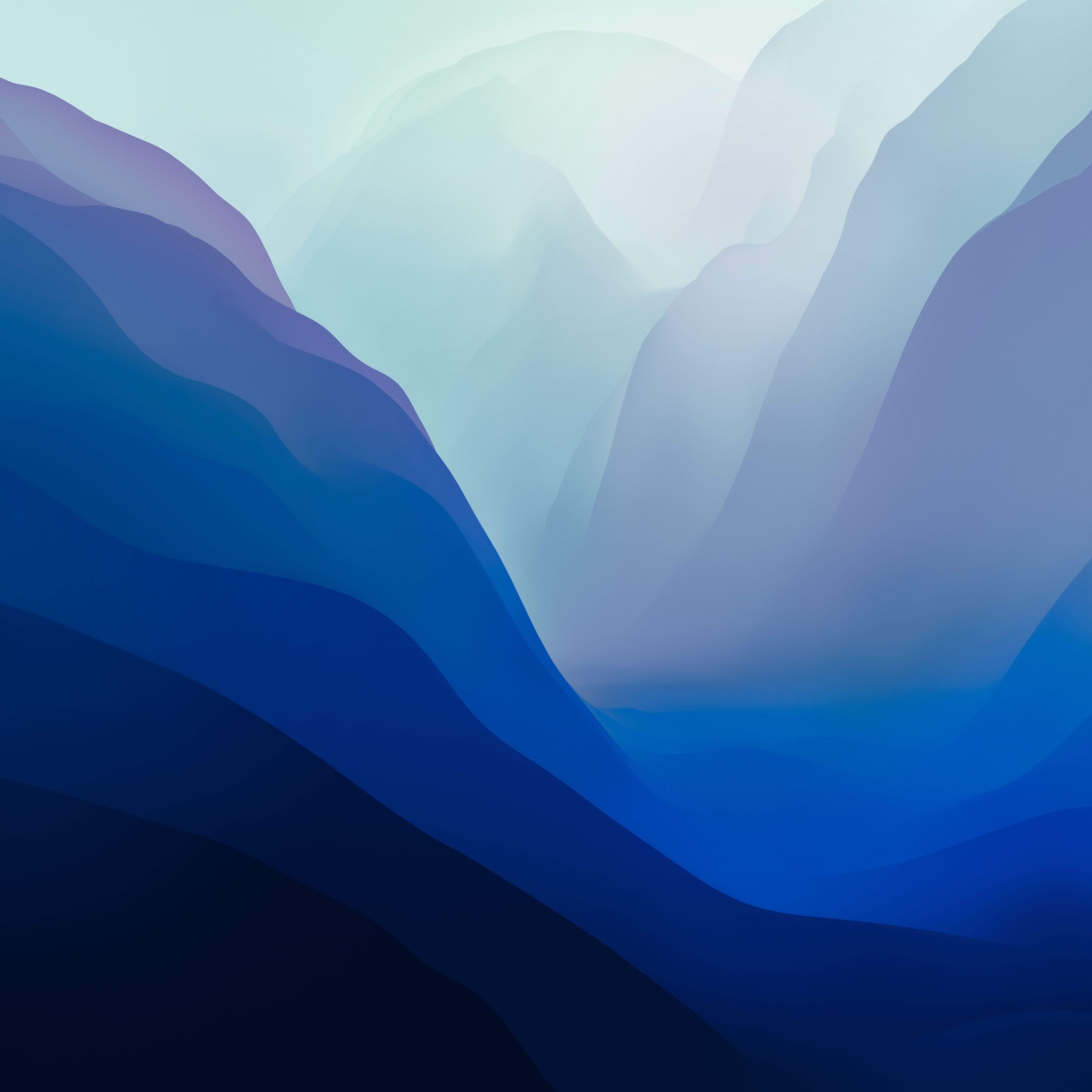 6016x6016 Wallpaper MacOS 12 Monterey Blue Modd